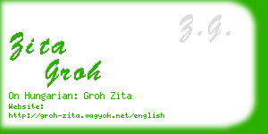 zita groh business card